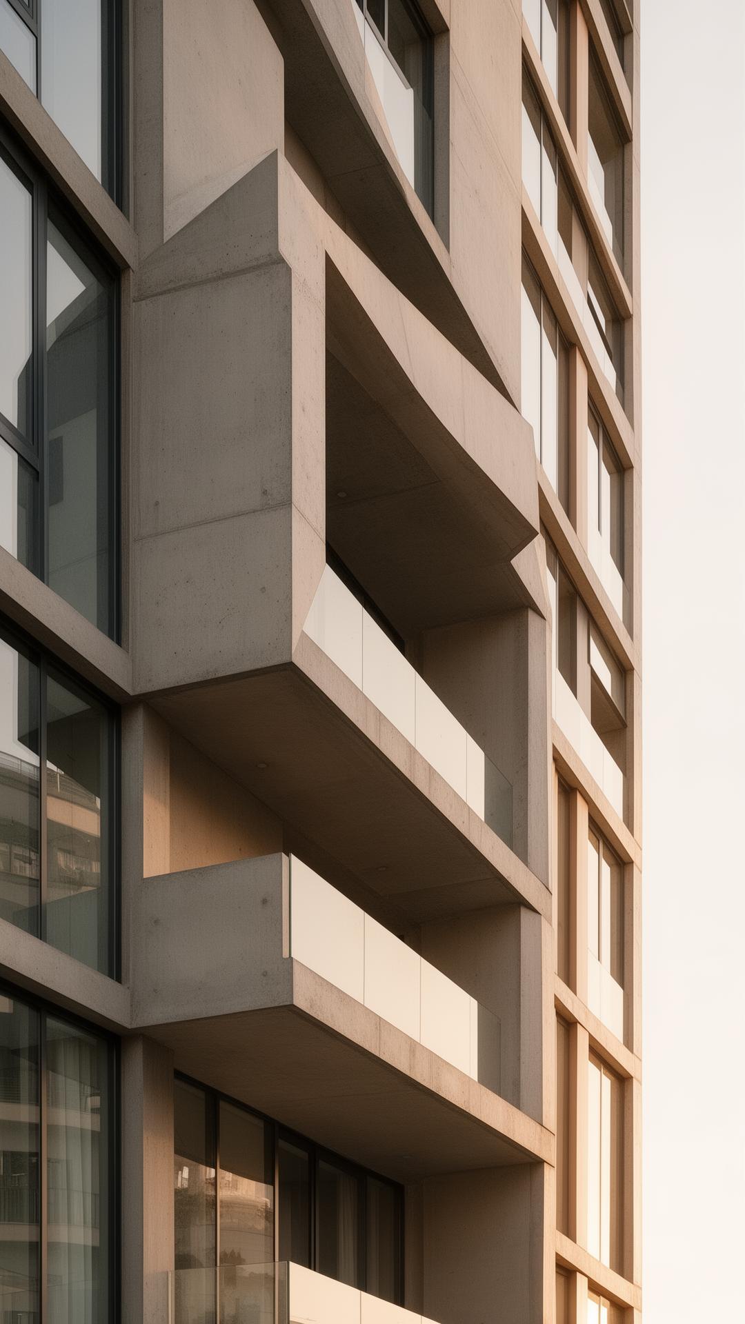 Modern building facade detail